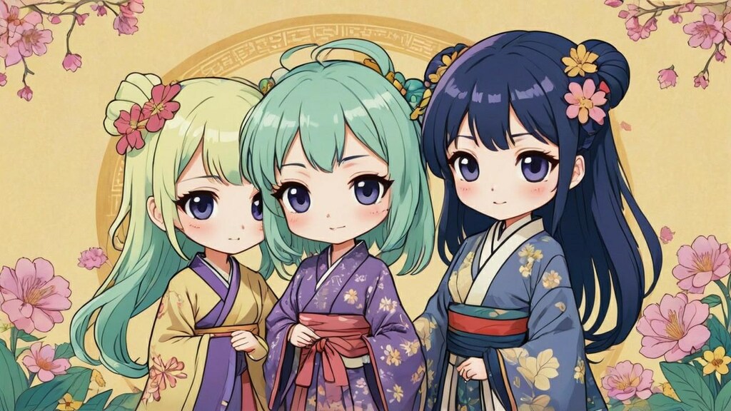 花咲く、和の君たち。