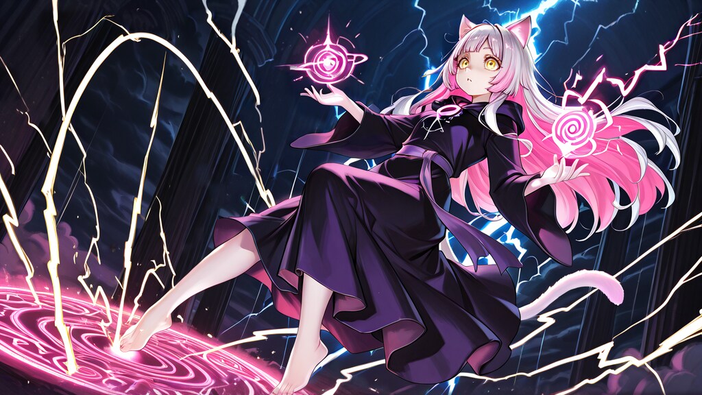 雷の魔法ちょっとピリピリするぅ