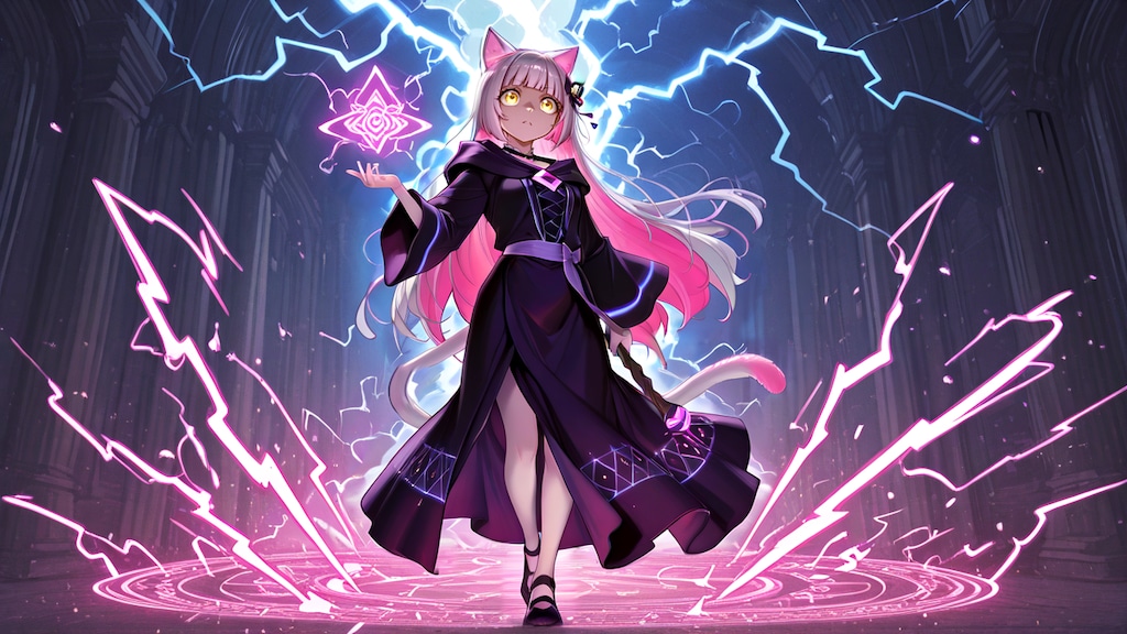 雷の魔法ちょっとピリピリするぅ