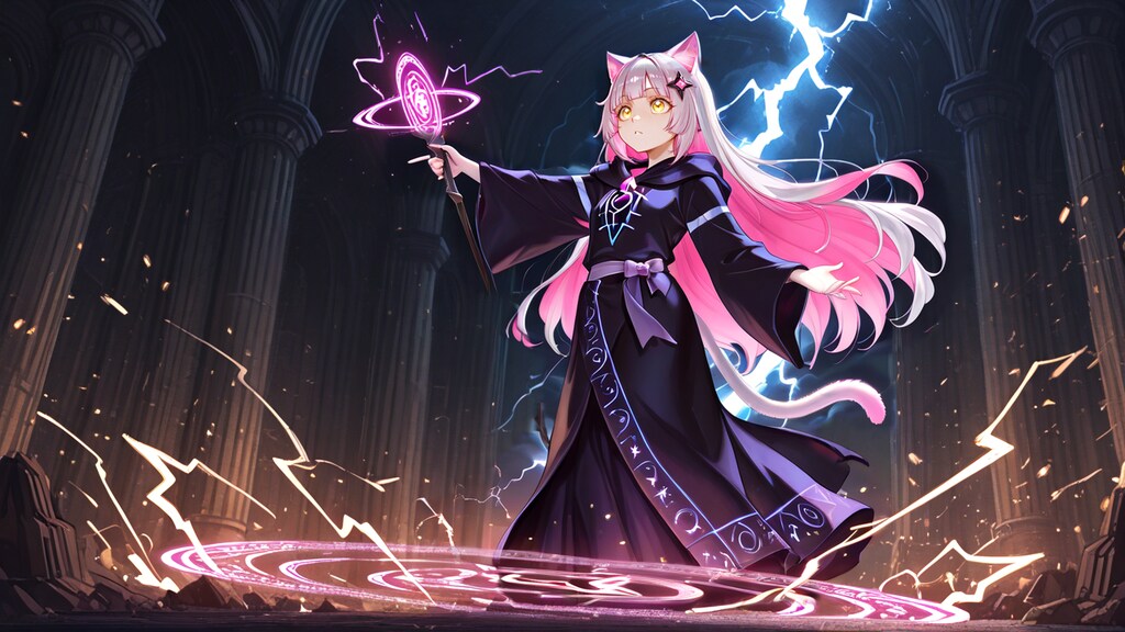 雷の魔法ちょっとピリピリするぅ