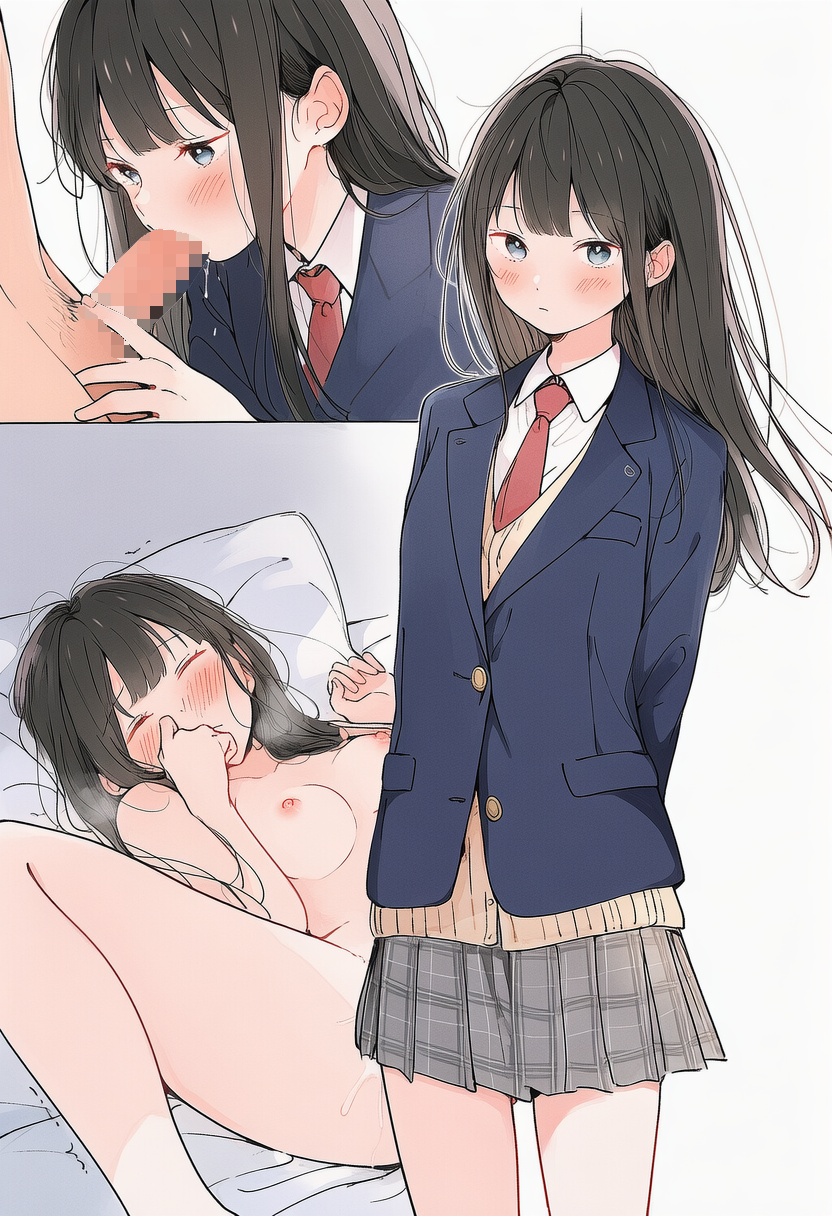 黒髪清楚と茶髪元気