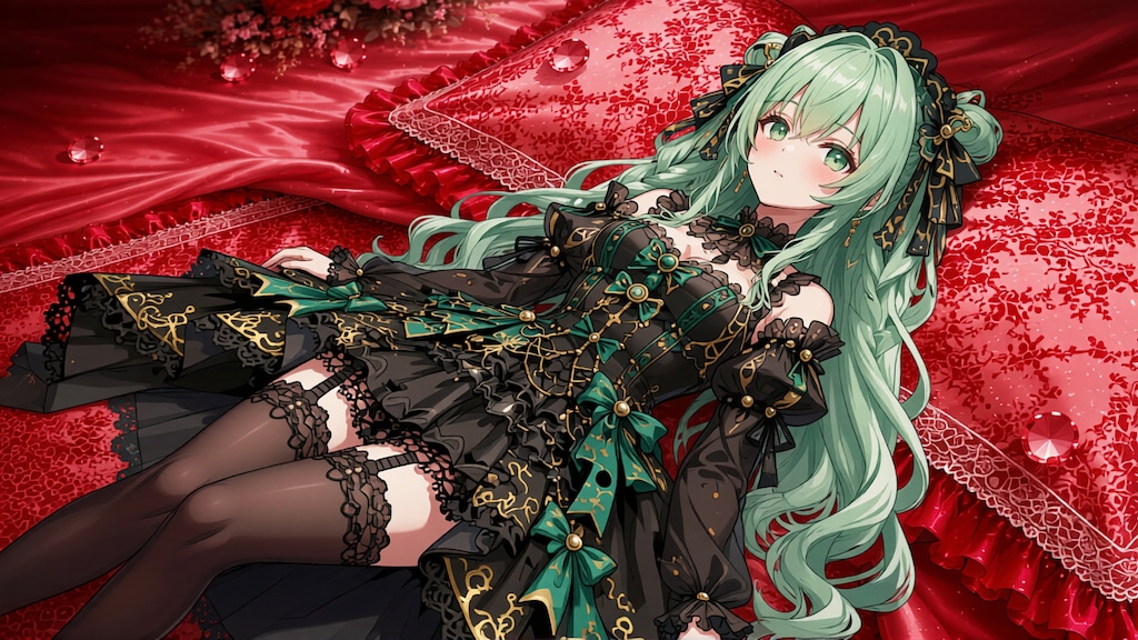 緑髪少女とドレス　その1-2