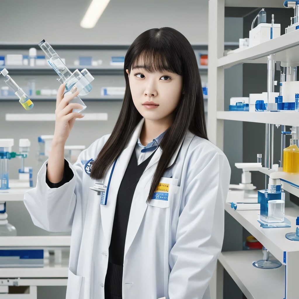 黒髪ロングで白衣の美女１３１