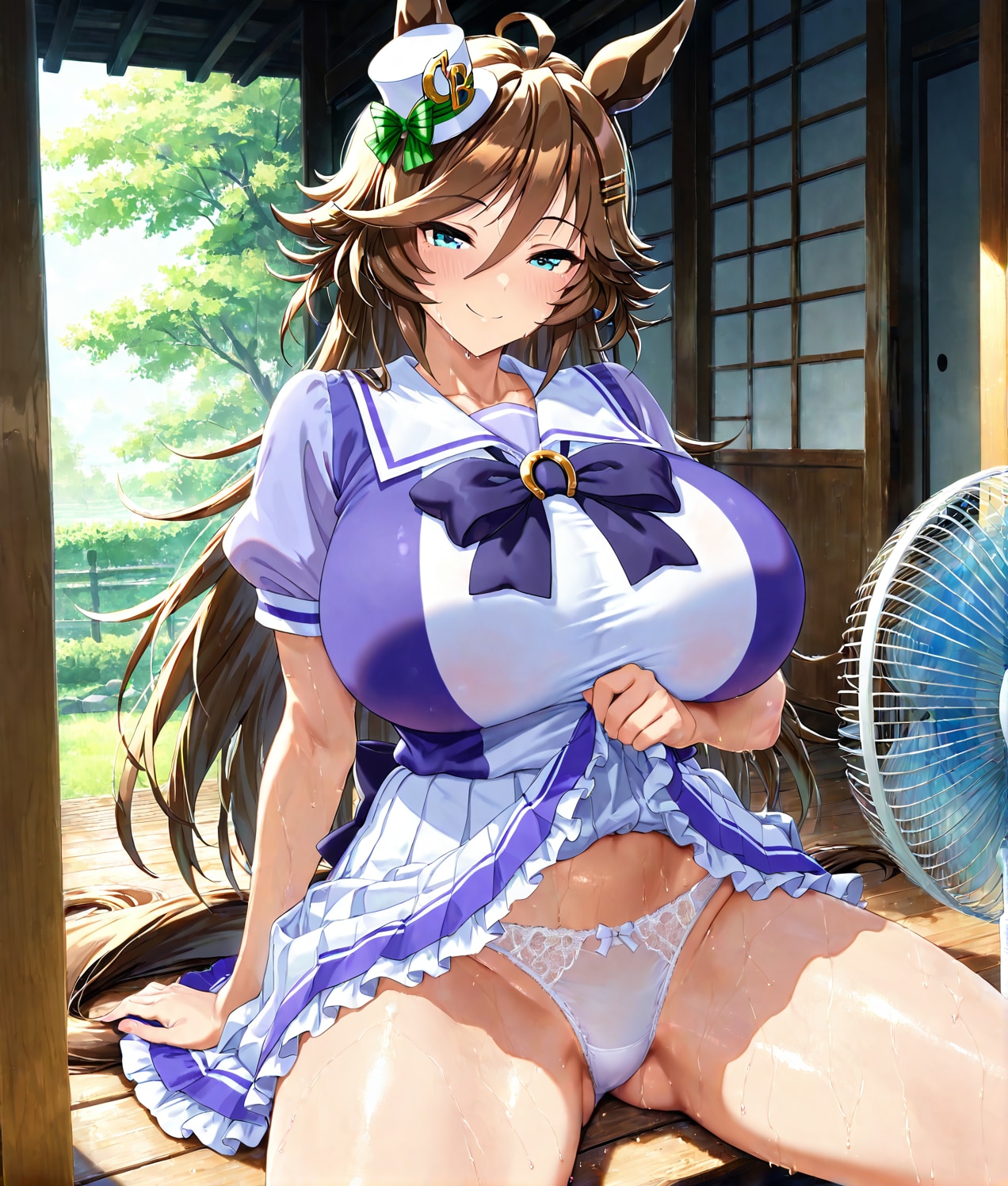 今日風ないね…あ、こっち見ちゃダメ