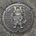 マンホールの猫侍 3枚目