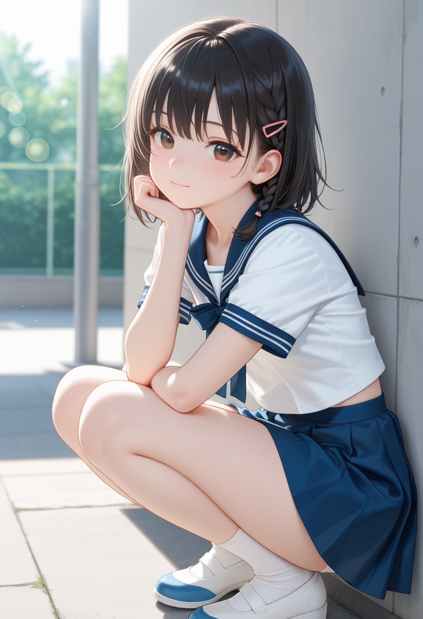 黒髪の美少女(R-15)(390)