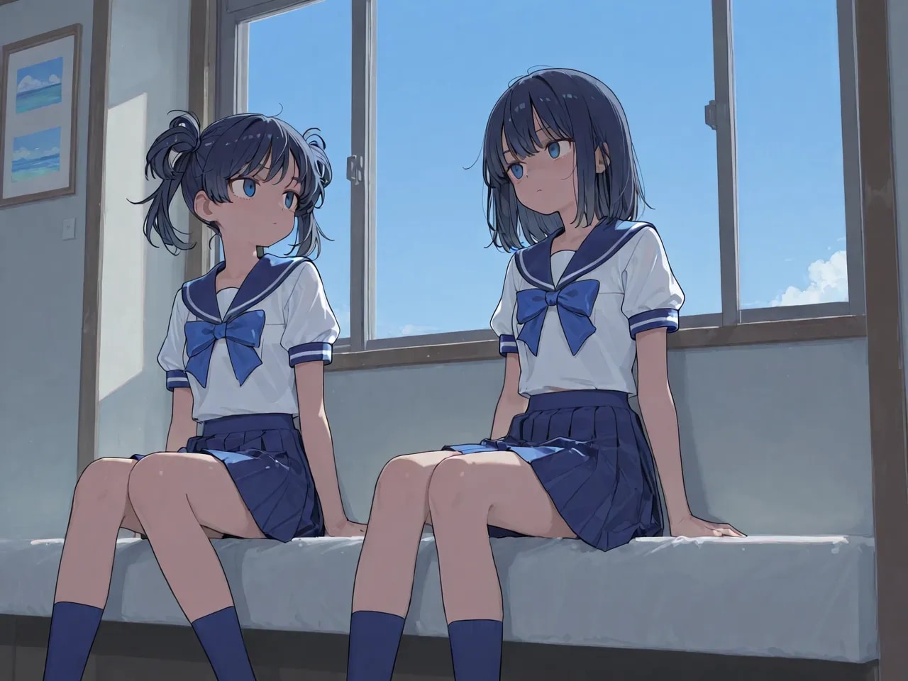 セーラー服紺ハイソックス