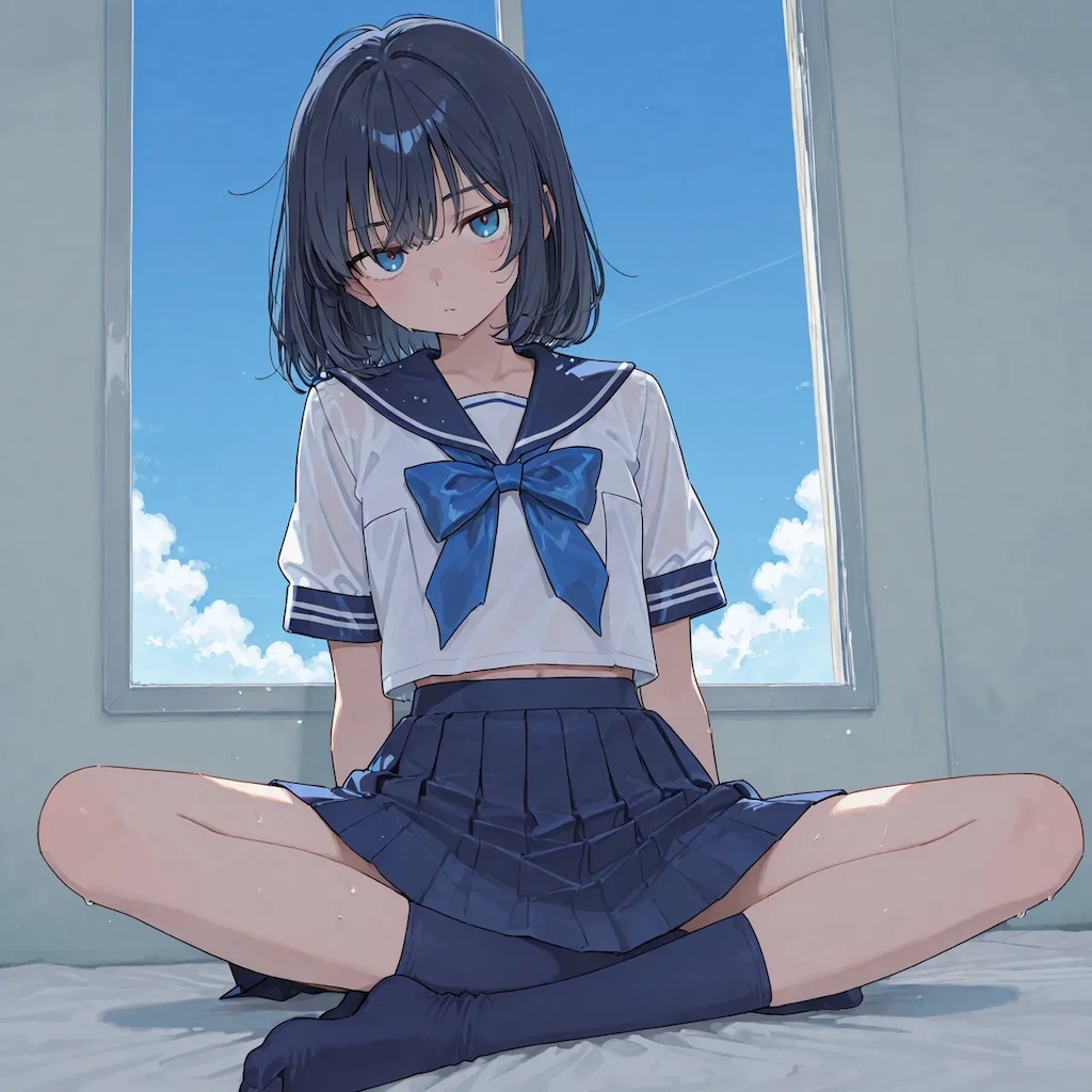 セーラー服紺ハイソックス