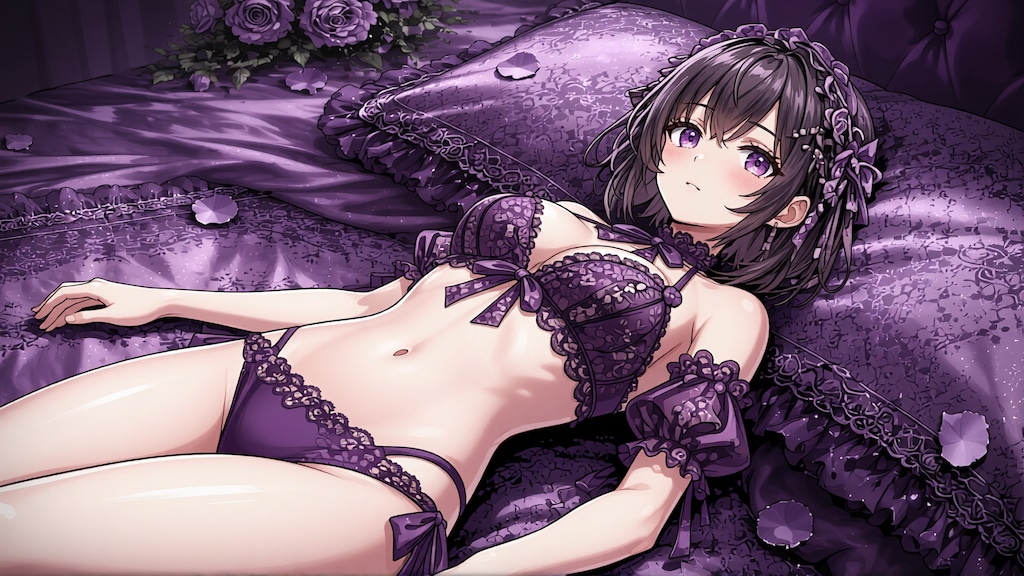 黒髪少女と水着　その2-3