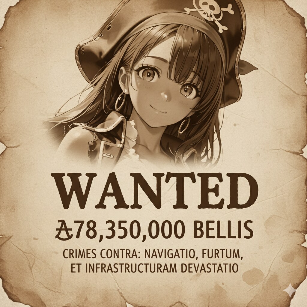 賞金首手配書風女海賊さん