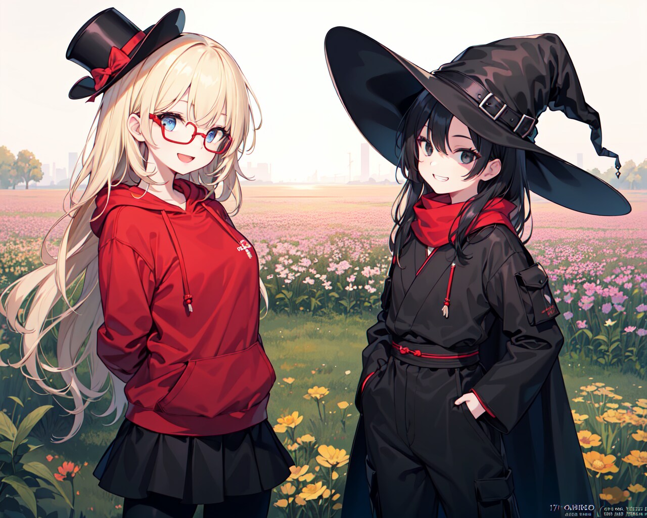 とある企画のミニハットブロンドヘア眼鏡さんと魔女のコラボレーション