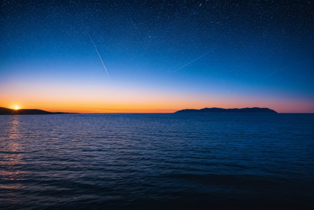 青い空と青い海