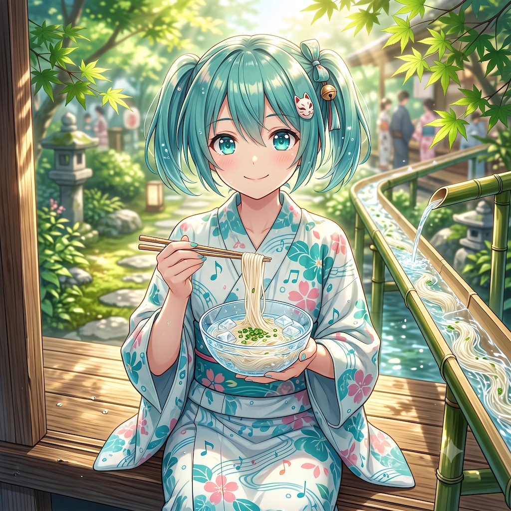 今日のお昼はそうめんです
