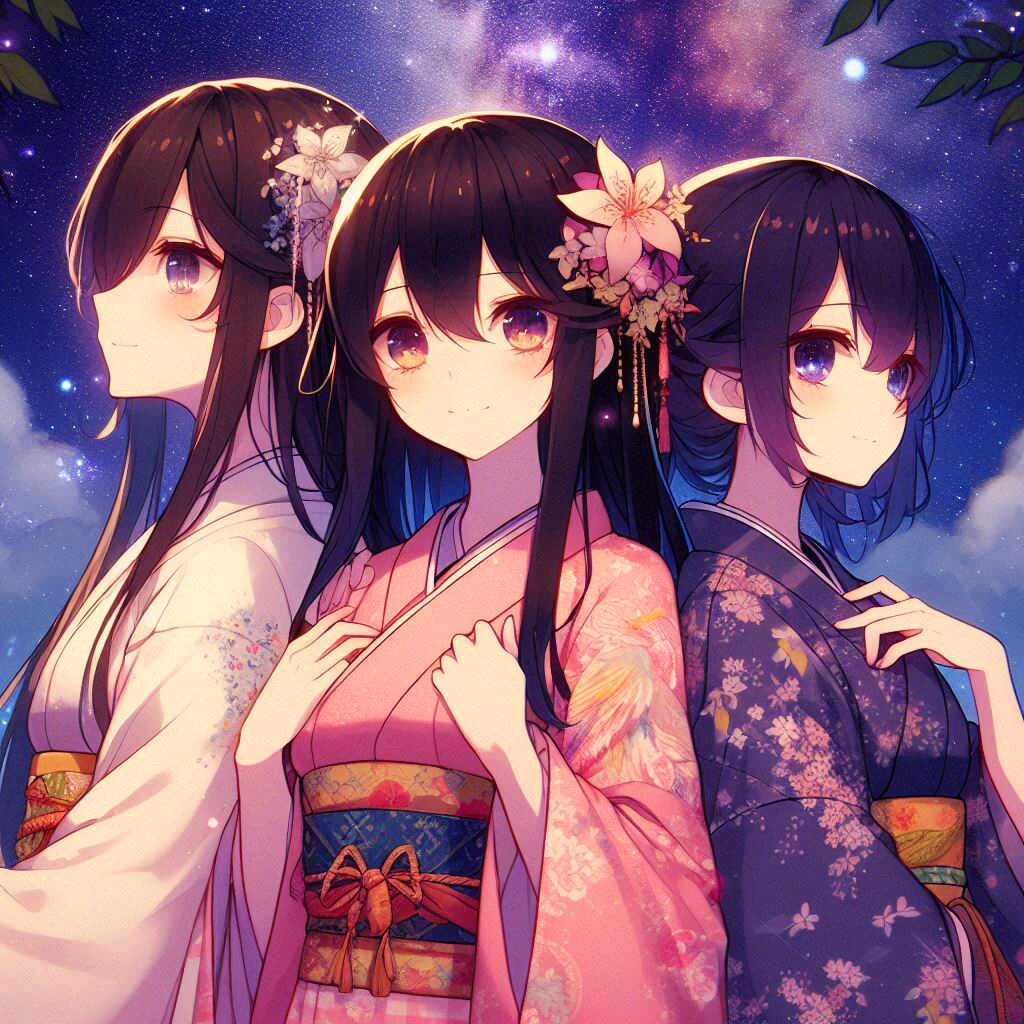 七夕の、織姫３人♥(7枚)