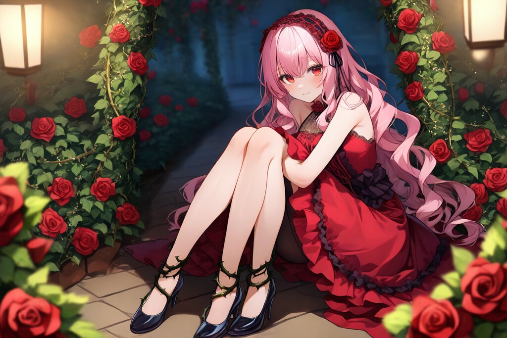 月夜に咲く、孤独な薔薇