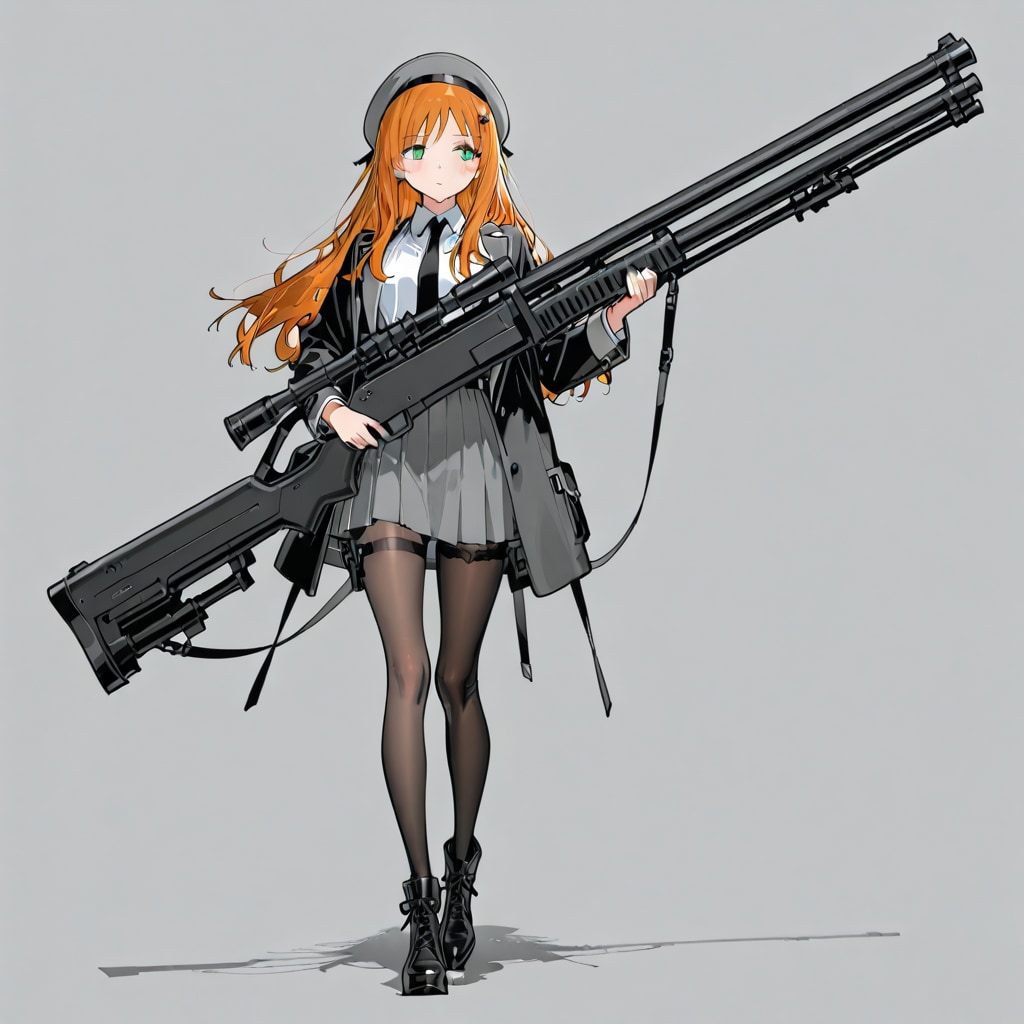 大きな銃を持つ少女はロマンだよね