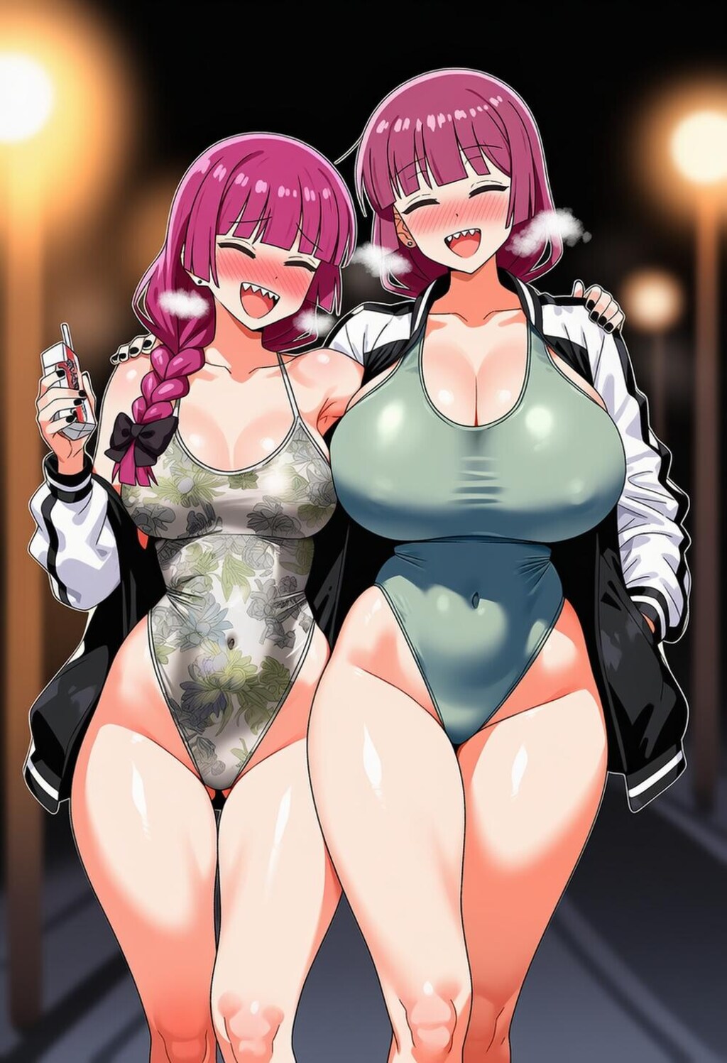 コスプレほろ酔い人妻