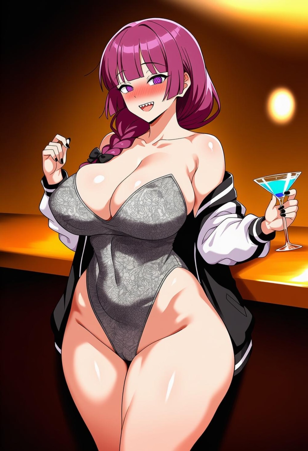 コスプレほろ酔い人妻