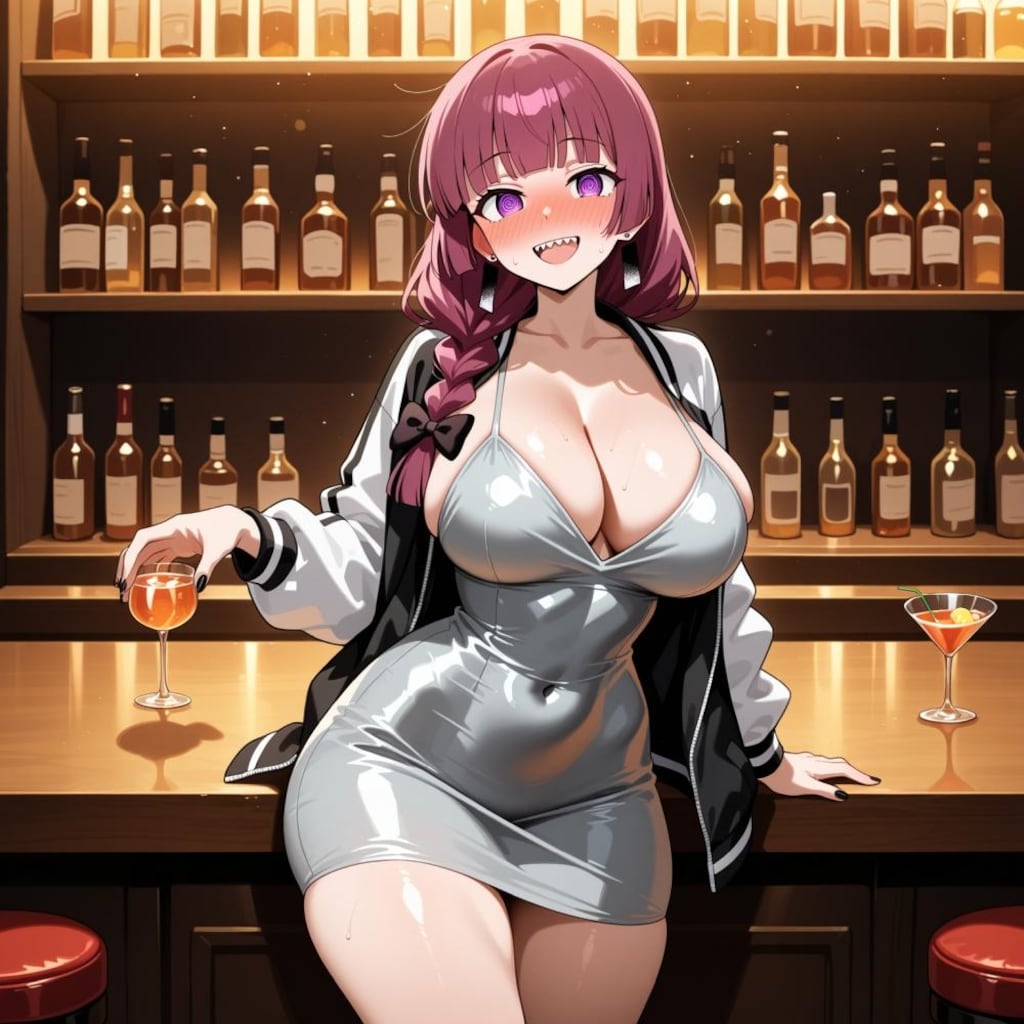 コスプレほろ酔い人妻