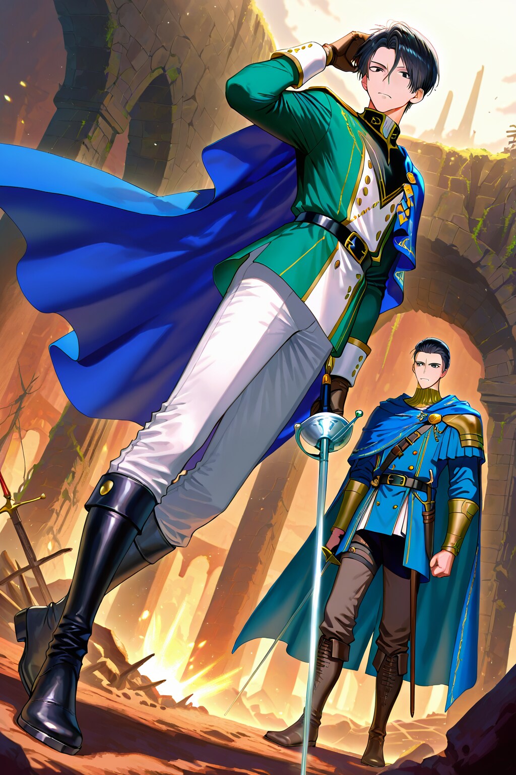 古代遺跡地下,大柄な男性魔法剣士2