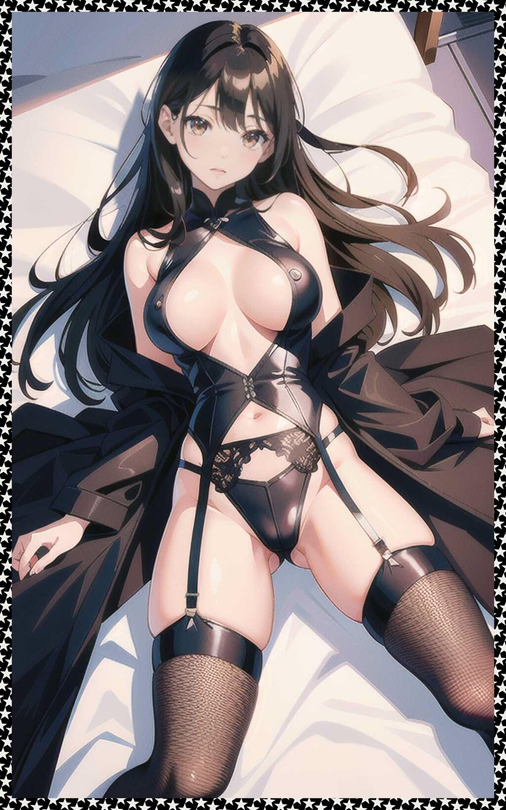 黒ボディースーツ　black bodysuit