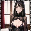 黒ボディースーツ　black bodysuit 3枚目