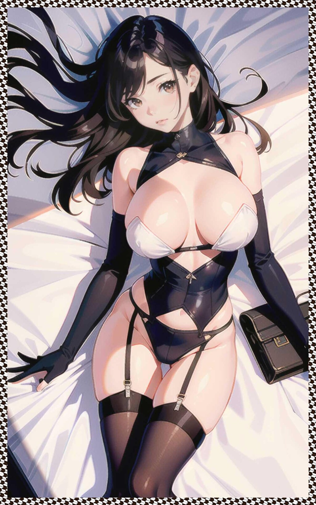 黒ボディースーツ　black bodysuit