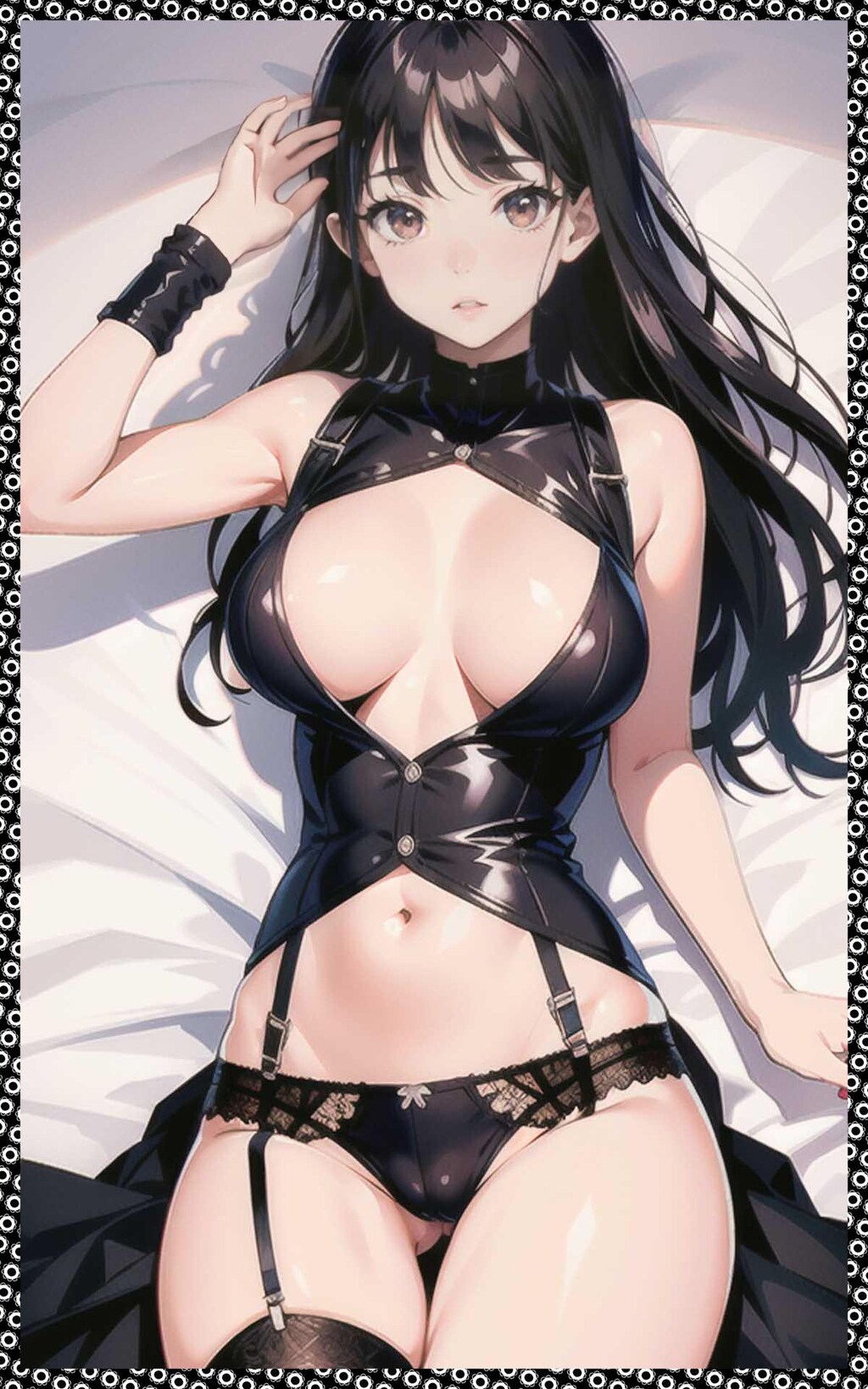 黒ボディースーツ　black bodysuit
