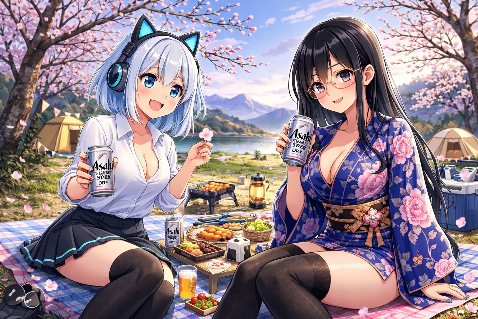 春キャンプ、開花確認！ | の人気AIイラスト・グラビア