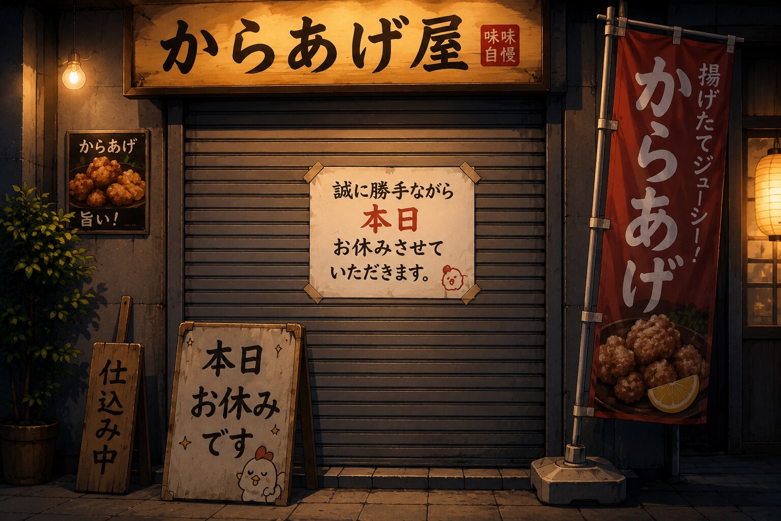 【お知らせ】本日お休みのお知らせ