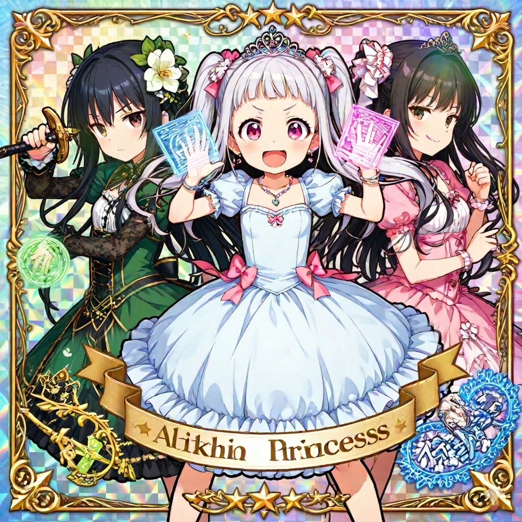 [12枚] プリンセスウォーズトレーディングシールに「ロリっ子プリンセス」登場！エロかわカッコいいロリプリを友達に貼って驚かせよう！1番乗りのチャンス!!!（姫さま！２７の１）