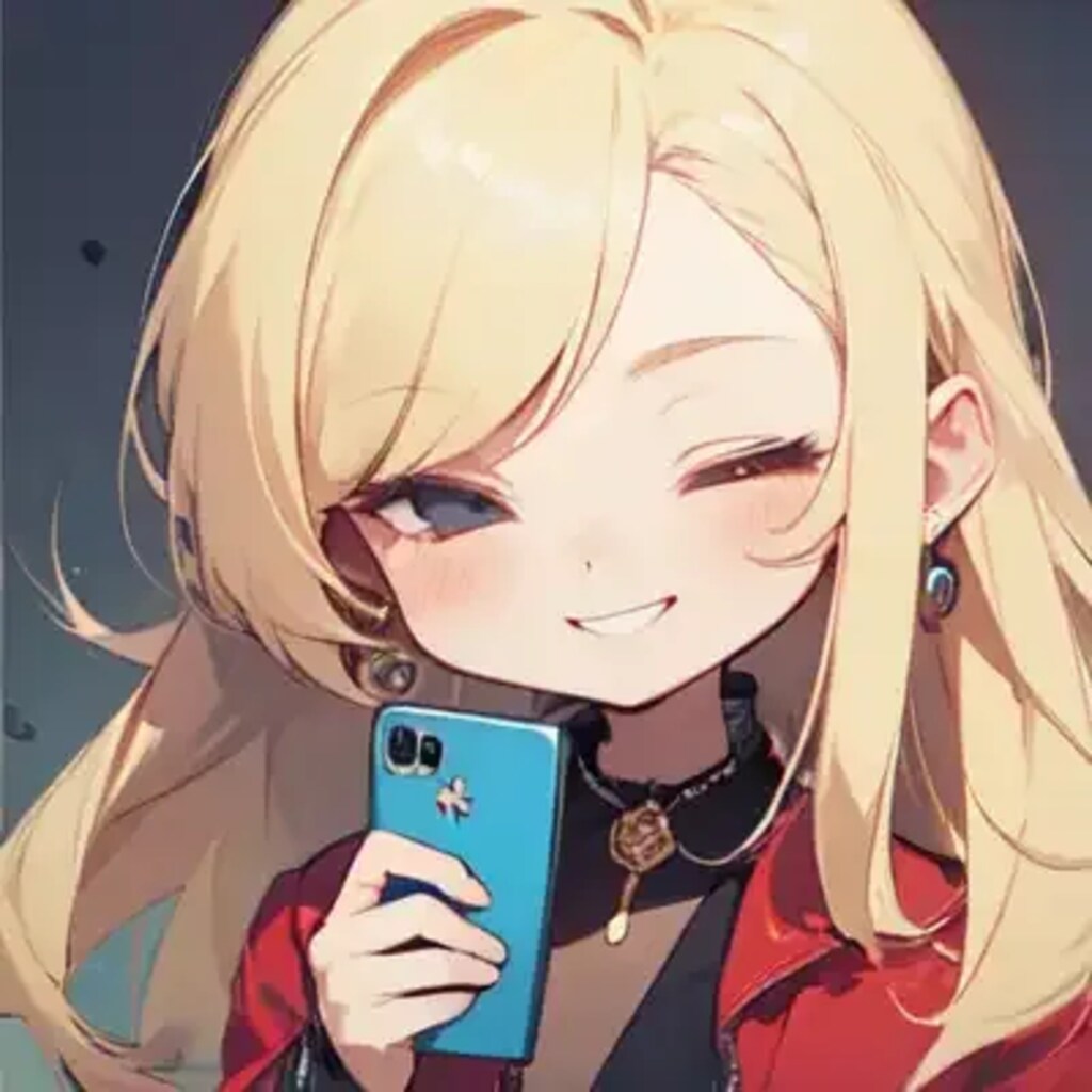 スマホ大好き金髪ちゃん