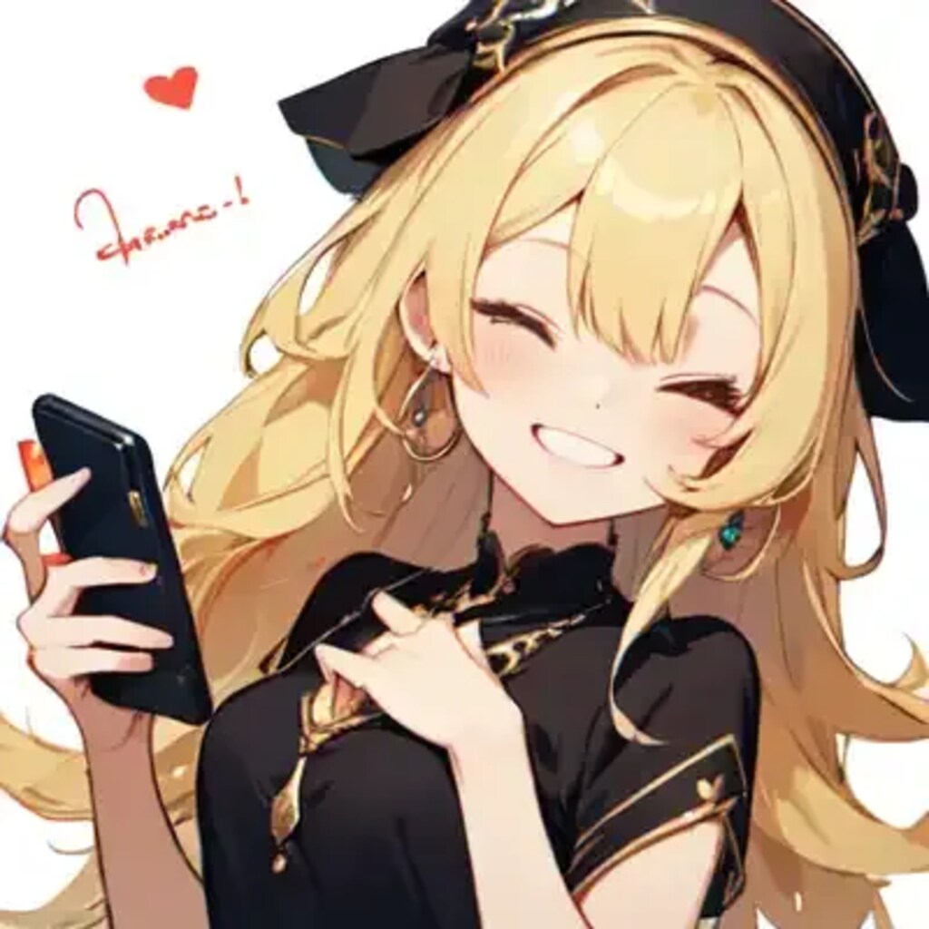 スマホ大好き金髪ちゃん