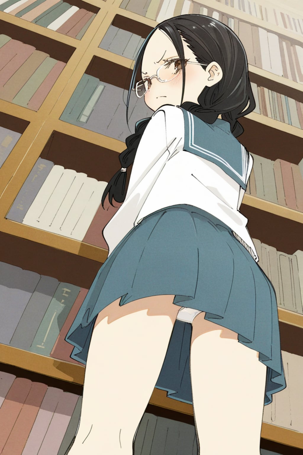 正統派図書委員ちゃん（パンチラ）