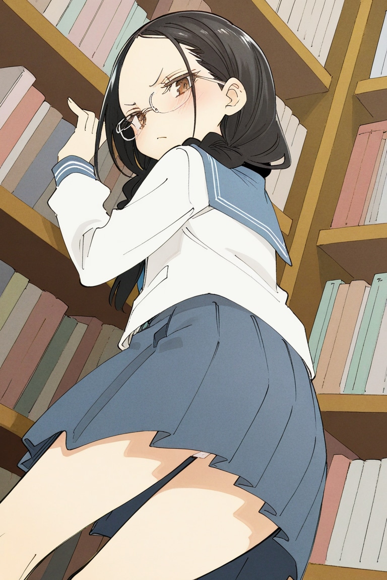 正統派図書委員ちゃん（パンチラ）