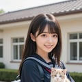 猫大好きセーラー娘 2枚目