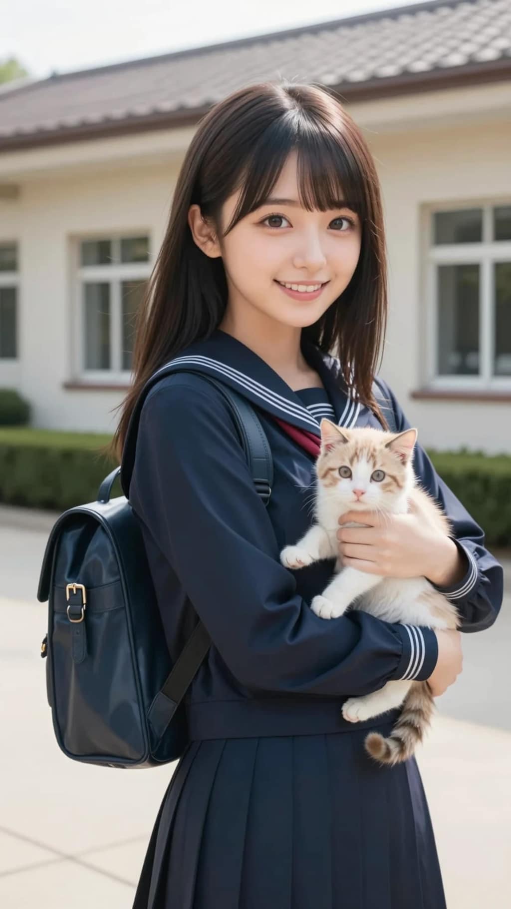 猫大好きセーラー娘