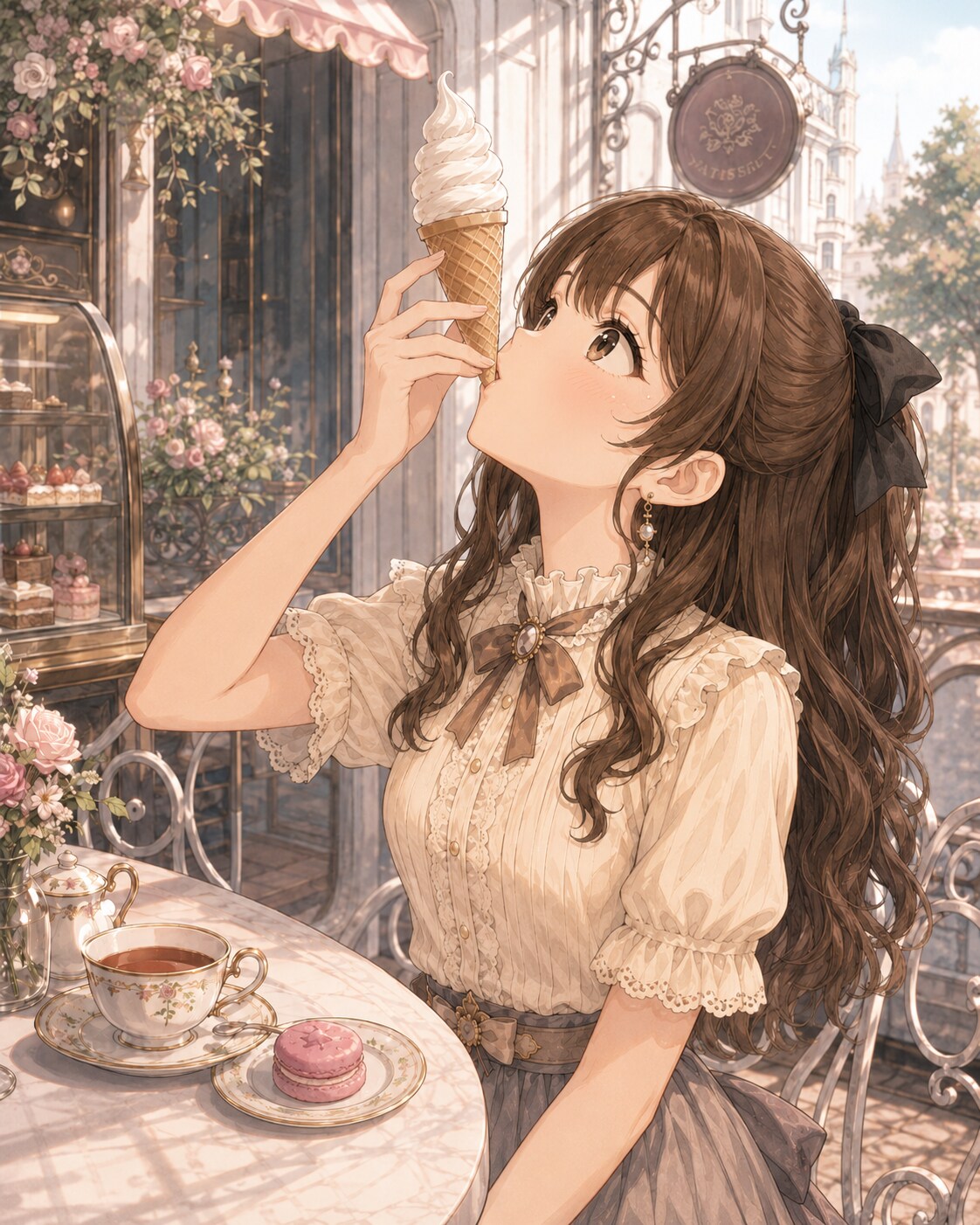 ソフトクリーム下からチューチュー勢 | の人気AIイラスト・グラビア