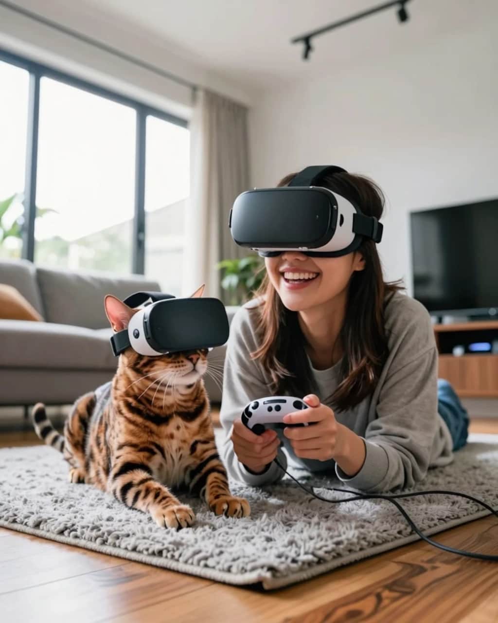猫といっしょにVR体験