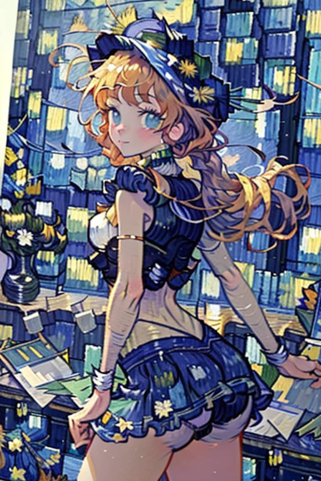 ゴッホ風帽子の少女251216