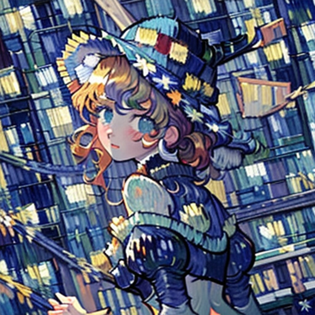 ゴッホ風帽子の少女251216