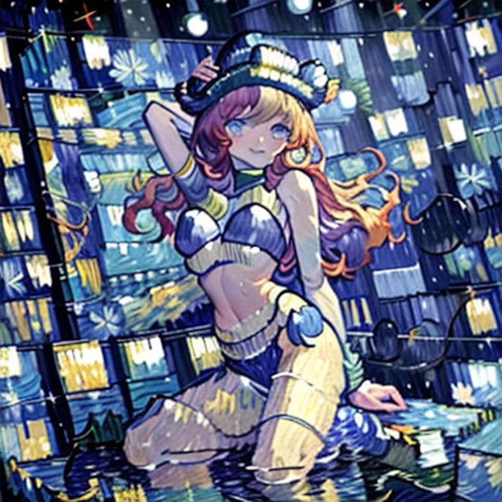 ゴッホ風帽子の少女251216