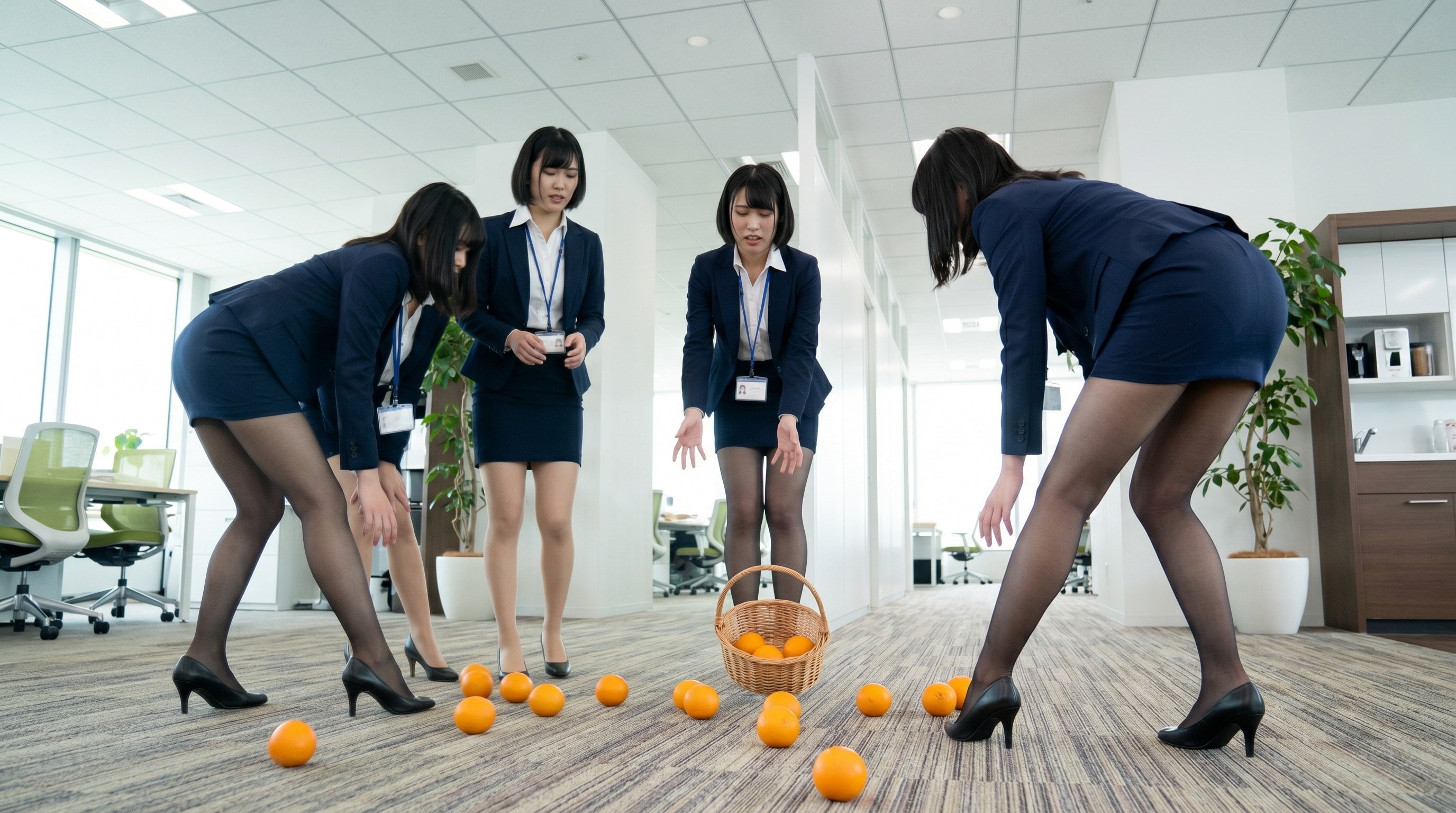 オレンジ落とした！