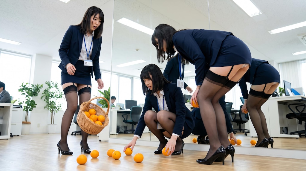 オレンジ落とした！
