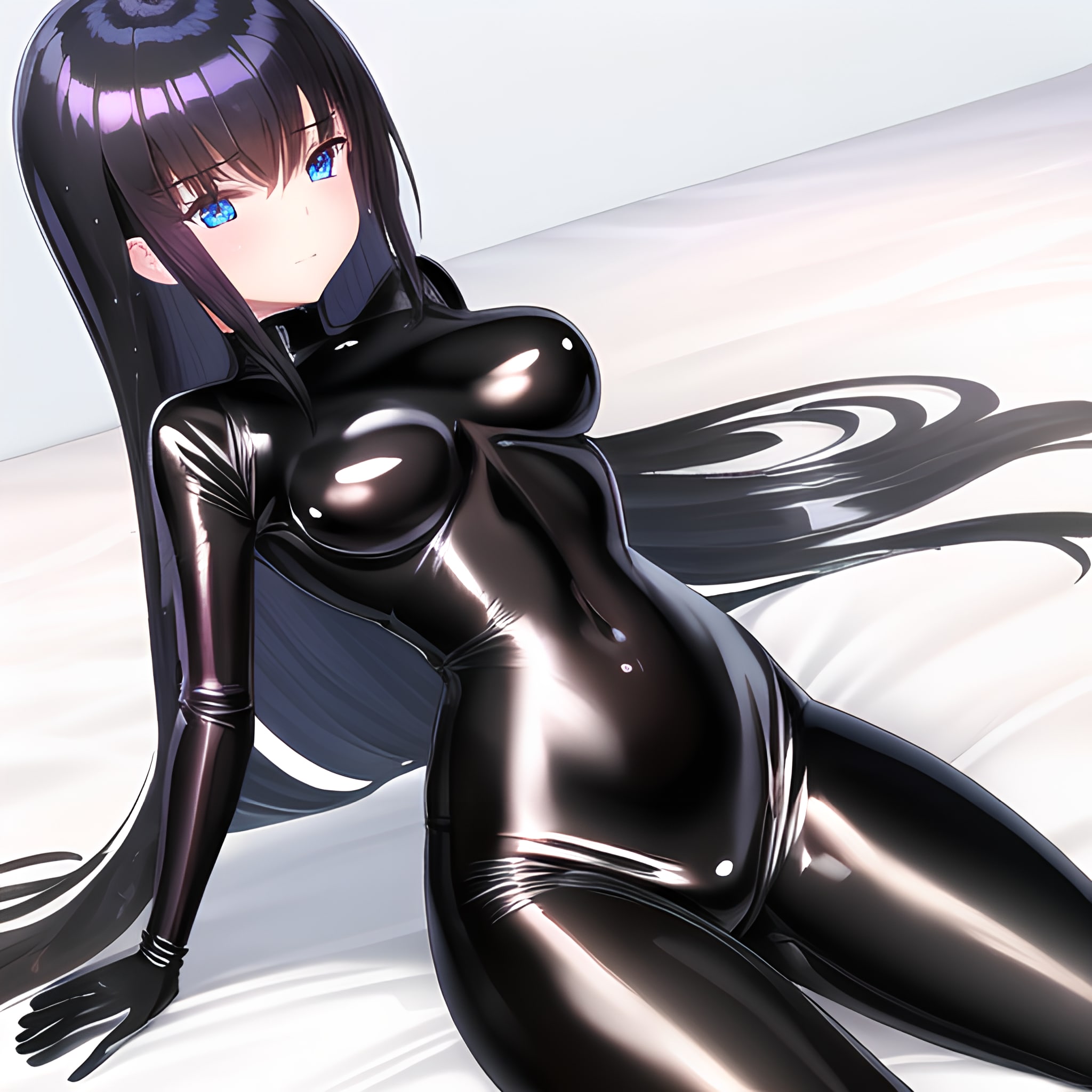 光沢ボディースーツ