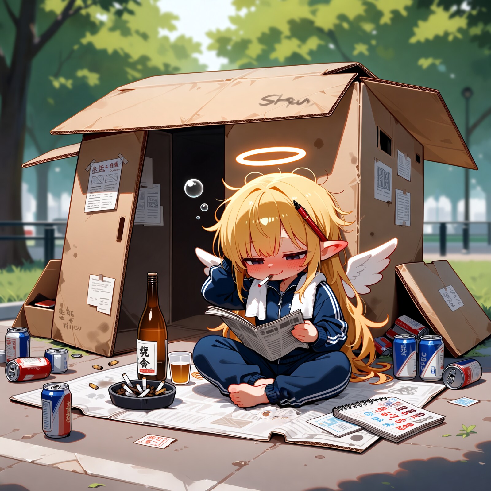 天界に帰る金がない