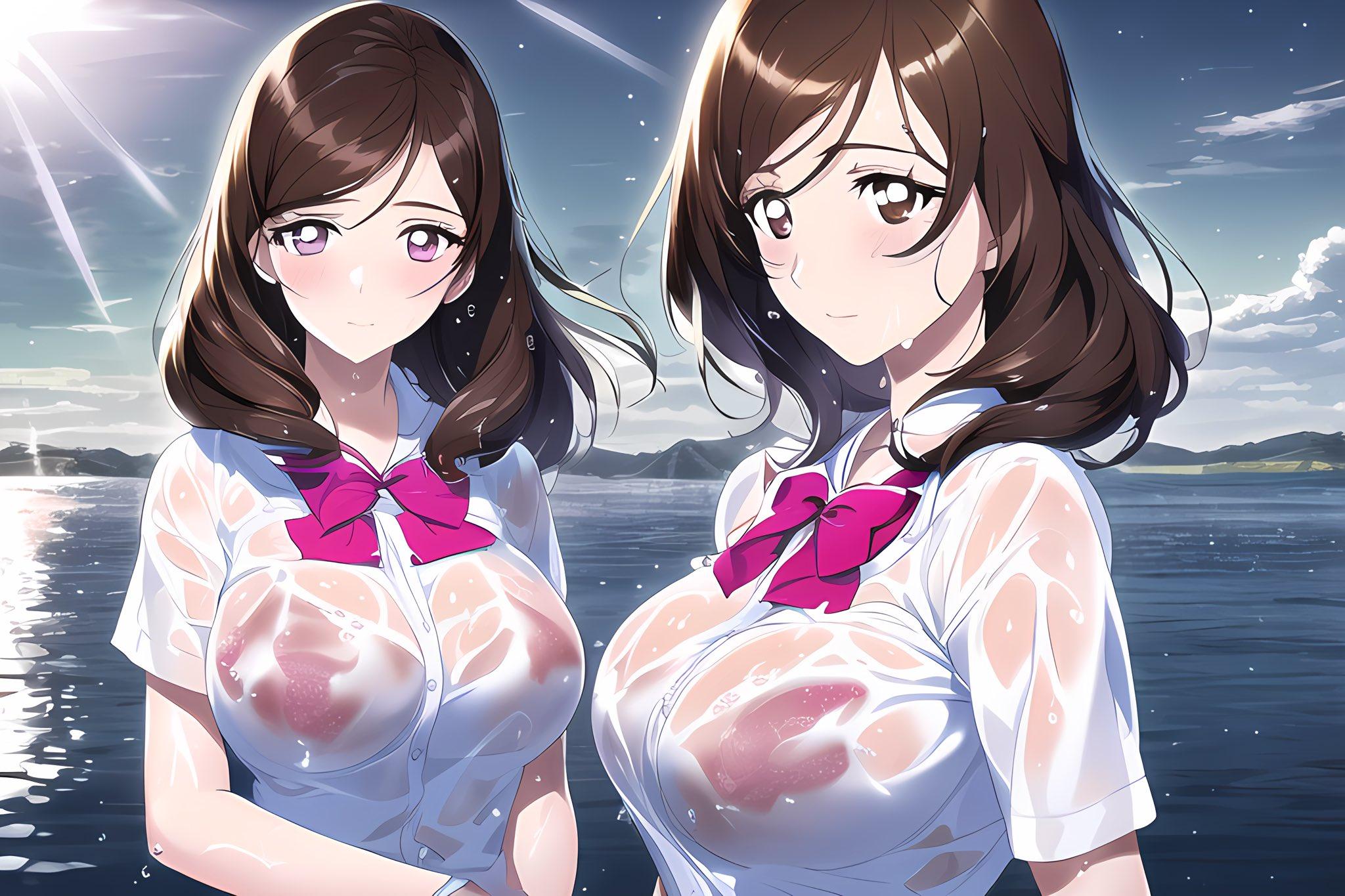 透ける子ふたつ