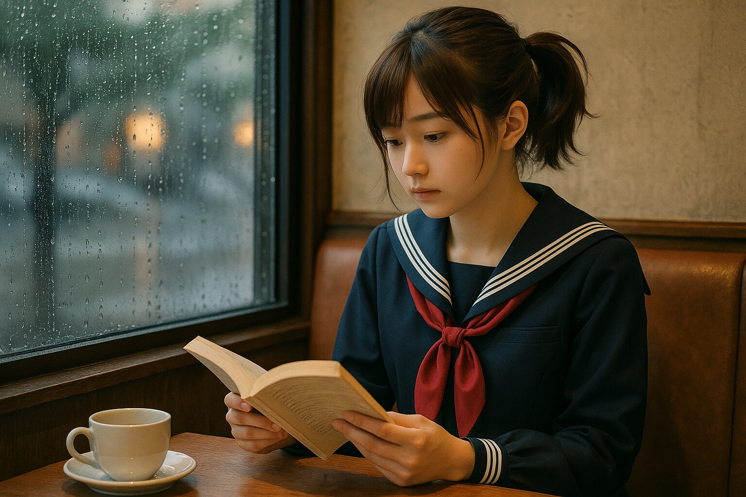 梅雨の喫茶店