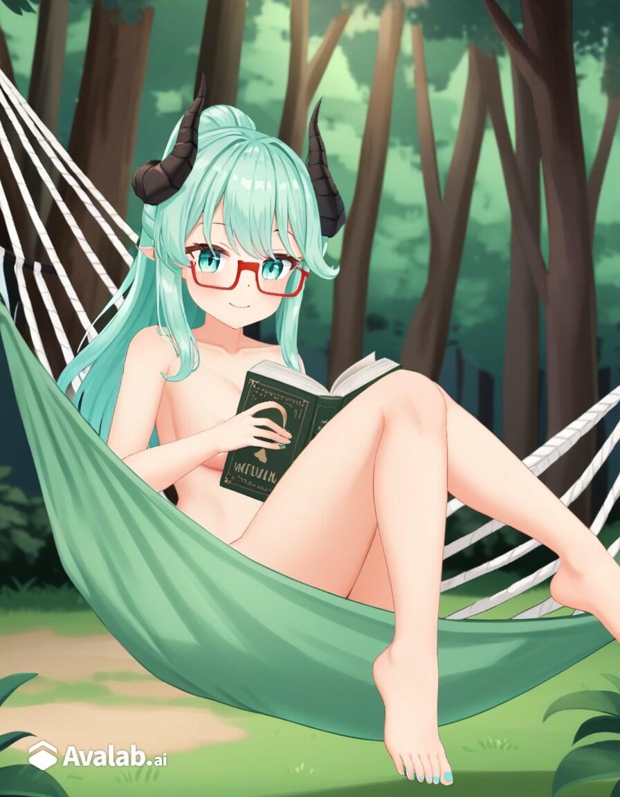 全裸でハンモックで本を読むK準急