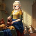 牛乳を注ぐエルフ 2枚目